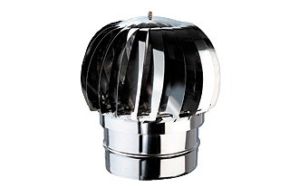 CAPPELLO GIREVOLE BASE TONDA DA 120 INOX CAMINI